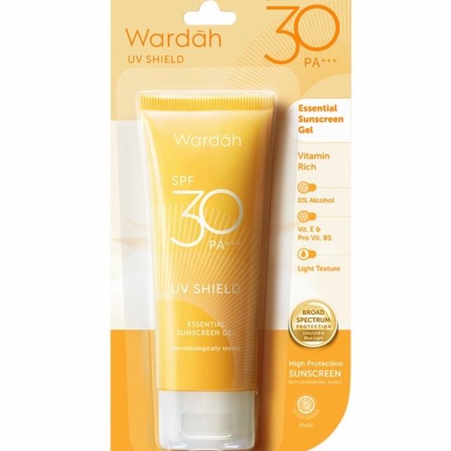 WARDAH UV SHIELD ESSENTIAL SUNSCREEN GEL SPF 30 PA+++  40ml - Sunscreen Wardah