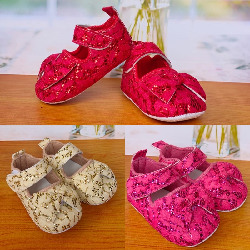 sepatu bayi prewalker perempuan ALISSA 0 12 bulan murah / baby shoes perempuan lucu trendy