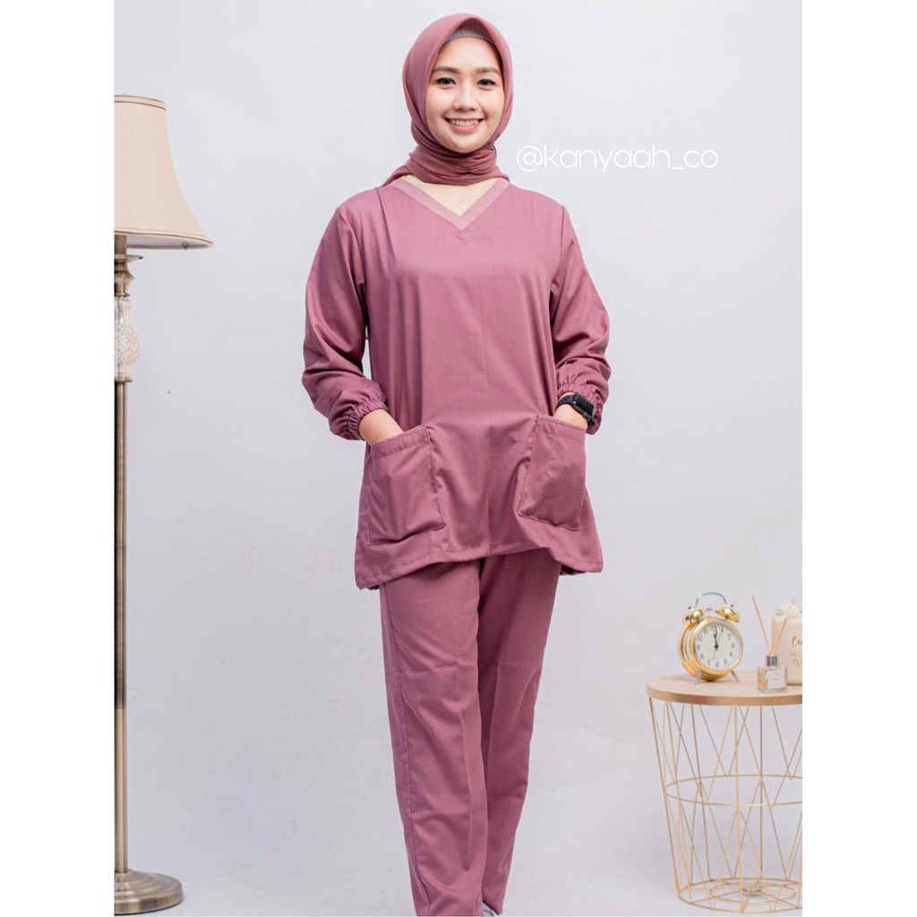 baju OK jaga kesehatan scrub reguler (lengan panjang) / baju OK / baju jaga kesehatan