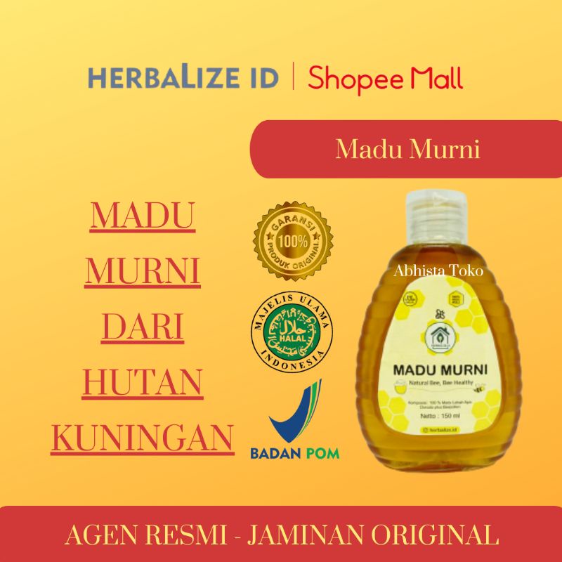 

MADU ASLI ATAU RAW HONEY DARI HUTAN KUNINGAN HERBALIZE 150 ML