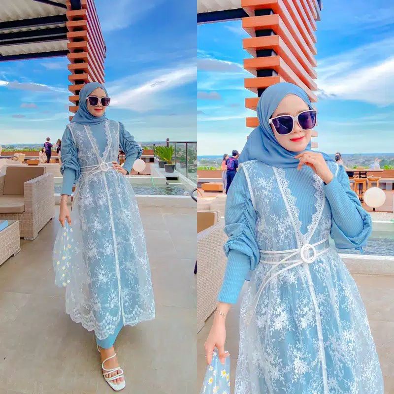 DRESS IMPORT SALSABILA BUTIK VIVORY VIRA DRESS