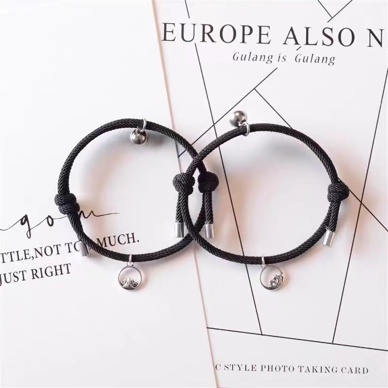 Gelang Couple Tali Isi 2 Magnet Attract Persahabatan Tangan Wanita Bracelet