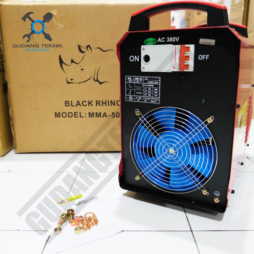 Rhino MMA-500A / Mesin Las Listrik Rhino MMA 500A 3phase - Trafo Las Inverter Rhino MMA-500A