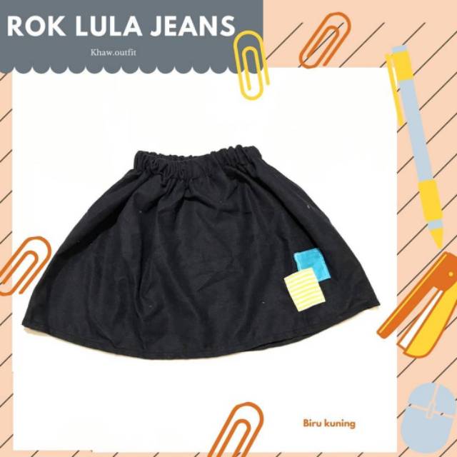  ROK  LULA JEANS ecer bebas pilih motif dan ukuran rok  