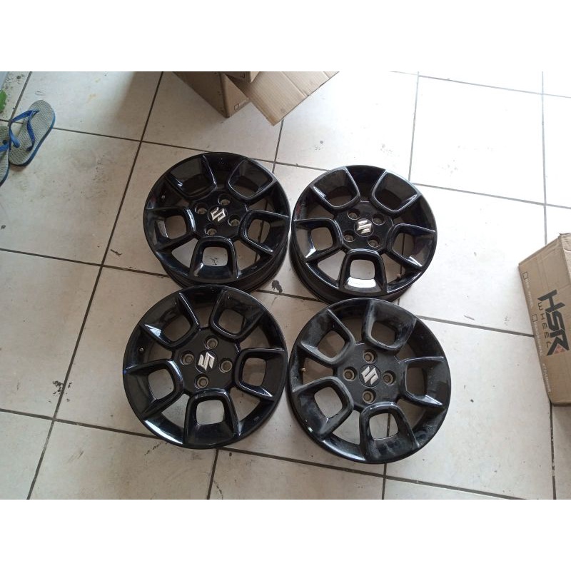 Pelek seken Oem ignis ring 15 lebar 6 pcd 4x100 ET40 Black