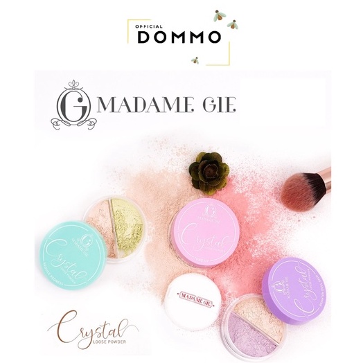 DOMMO - D8071 Madame Gie Crystal Loose Powder - MakeUp Bedak Tabur