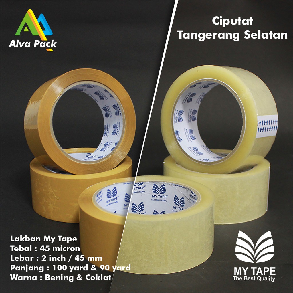 

Lakban Bening dan Coklat 2 inch 90 yard dan 100 yard 45 micron Solatape