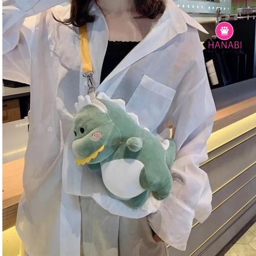 HANABI- tas boneka / tas selempang BONEKA DINO tas lucu tas bahan halus