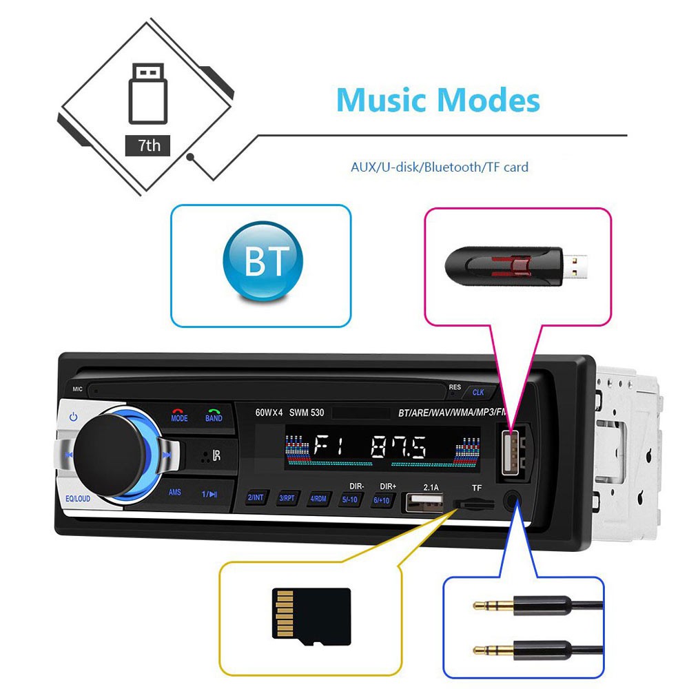 Speaker Audio Mobil Bluetooth Car MP3 Player - JSD-530