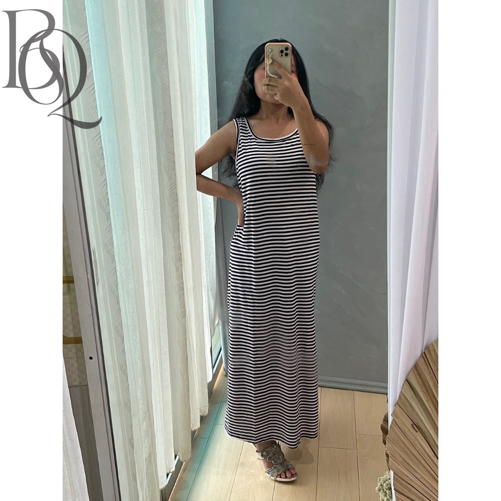 INNER DRES MAXI SALUR / LONG DRESS WANITA KOREAN / DRESS TANPA LENGAN WANITA PREMIUM