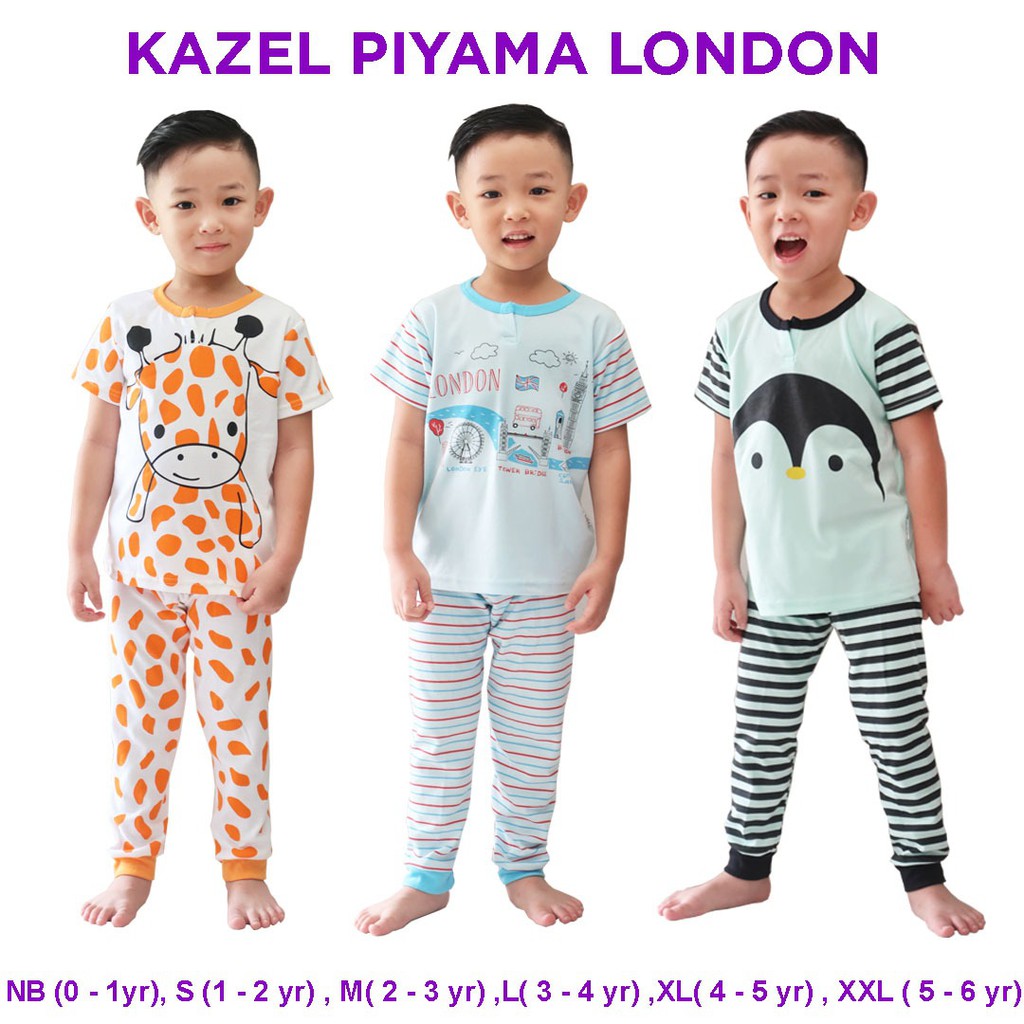 JUAL MURAH AJA BANYAK MOTIF PROMO 8.8 ISI 3 PASANG PROMO SUPER MURAH KAZEL BAT / TRUCK / LION SETELAN PIYAMA BOY LONDON PAKAIAN ANAK PIYAMA ANAK