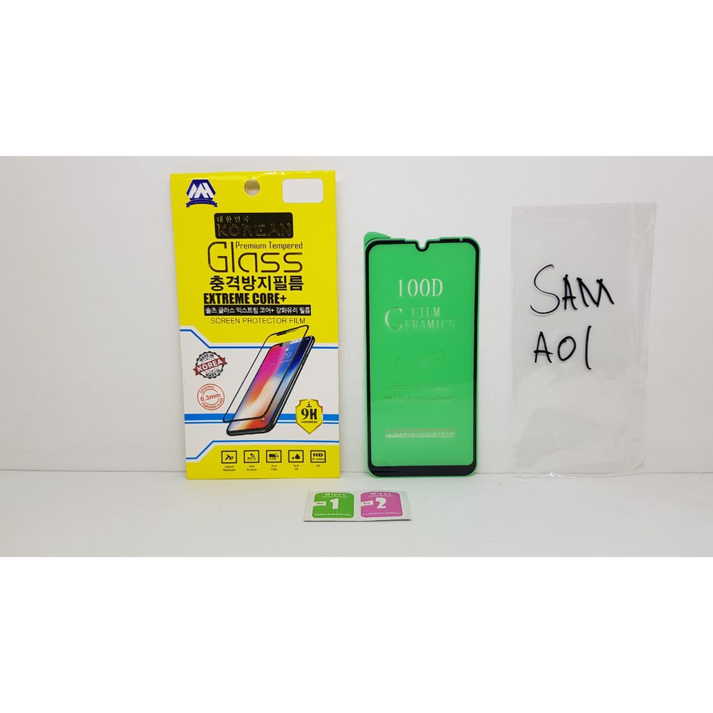 Tempered Glass CERAMIC Samsung A01 A015F 5.7&quot; Nano Ceramic ANTI PECAH 360 Degree Bending Not Broken