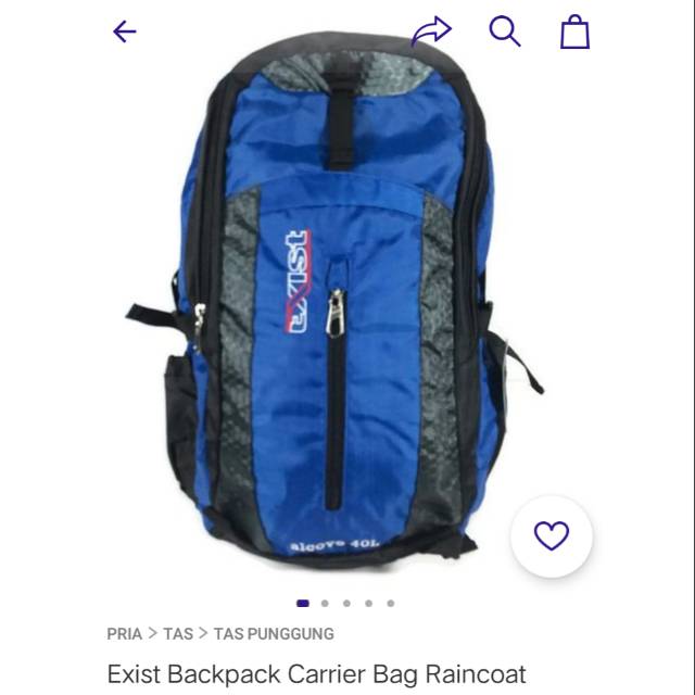 Termurah exist backpack carrier blue raincoat