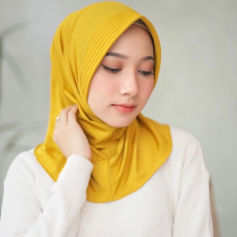 HIJAB INSTAN SPORT / HIJAB VOLLY-Mustard