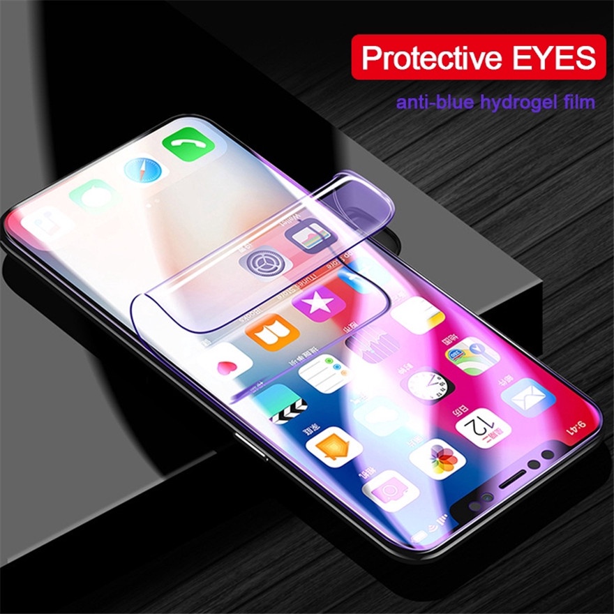 【Ready Stock】Screen Protector For Samsung S20FE A42 M51 A21s A71 A51 A70 A50 A50s A30s A30 A20 S20 S10 S9 S8 Plus S10e Note 10 Plus Note 9 8 Purple Light Hydrogel Film Soft Film Full Cover Screen Protective Film