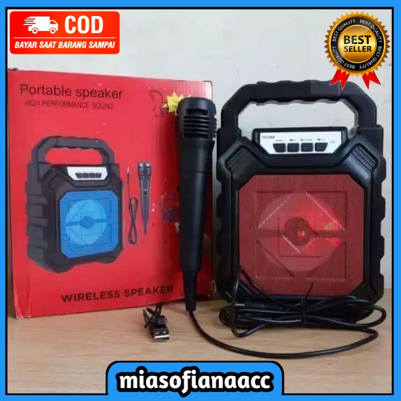 (COD) SPEAKER BLUETOOTH JPJ-668 YD-668 Speaker Karaoke Bonus Mic Bisa RADIO USB Memory Card AUX MIC