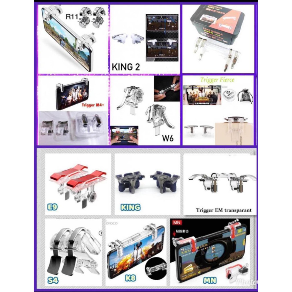 JH TRIGGER PUBG L1 R1  S4 / E9 / W6 / GEN X / GEN 3 / R11 / KING /KING 2 / MN /M4+ /EM /K8 /FIERCE  