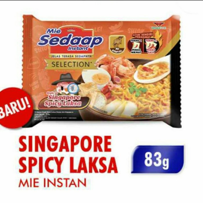 

s574gfd Mie Sedap Singapore Spicy Laksa 83 Gram Ff064151E