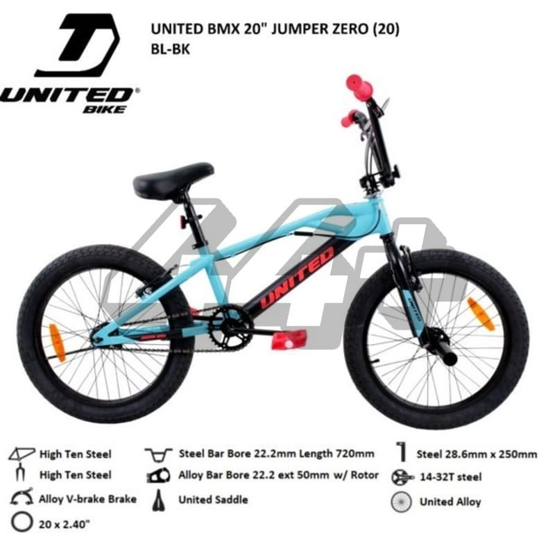 SEPEDA ANAK BMX UNITED JUMPER ZERO ROTOR 20 inch REMAJA NEW SNI-1
