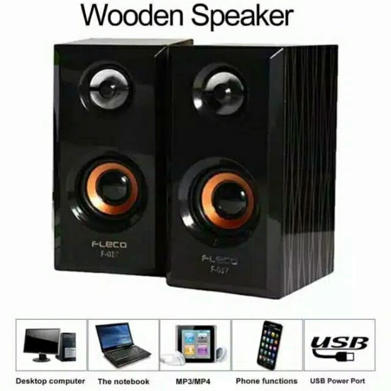 SPEAKER AKTIF MULTI FUNGSI F-17 PLECO SPEAKER LAPTOP KOMPUTER DAN HP.