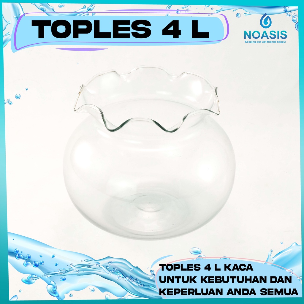 (GOJEK) AQUARIUM BULAT 7 dan 12 LITER / TOPLES SHELLA / FISH BOWL