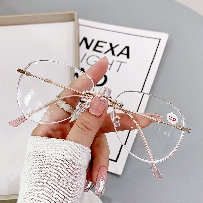 0 Lampu Biru Anti Blue Light°-400° Kacamata Myopia Pelindung Radiasi Ultra Ringan Untuk Pria Dan Wanita