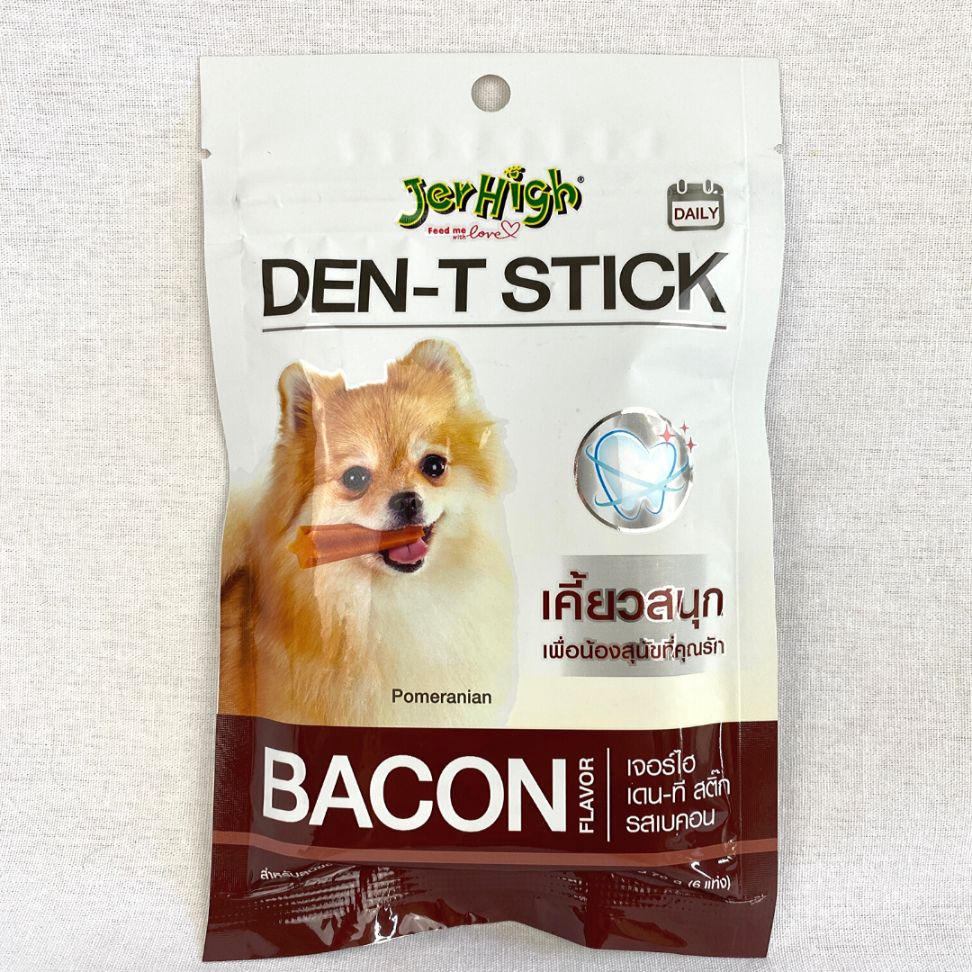 

JERHIGH Snack Dental Anjing DEN-T Stick BACON 70gr