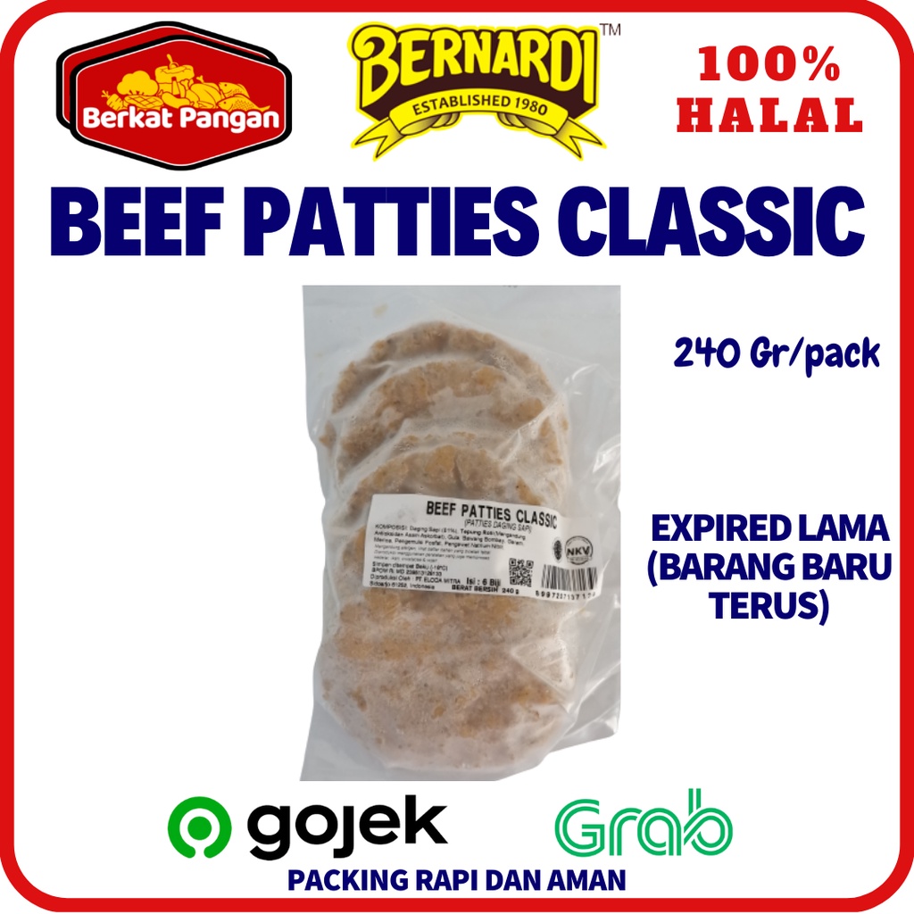 Bernardi Beef Patties Classic isi 6pcs