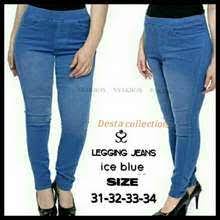 LEGGING JEGGING JEANS WANITA PENTA CELANA PANJANG JEGING LEGING WANITA KEKINIAN MURAH TERBARU PINGGANG KARET MELINGKAR SOFT JINS JUMBO