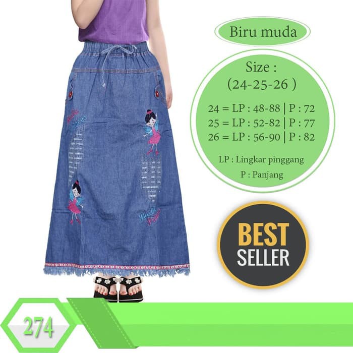 Rok Celana Anak - Basic Skirt Rok Tutu - Rok Anak Perempuan Rok Jeans Panjang Anak/Rok Anak Cocok