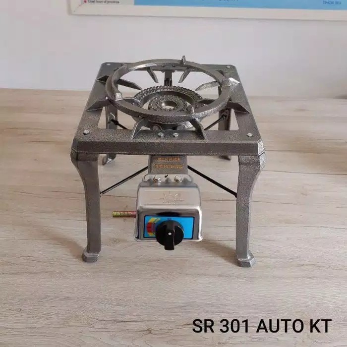 Sunrise Kompor Cor 1 Tungku SR-301 Auto KT (Kaki Tinggi) Kompor Gas Low Pressure SR 301 A KT