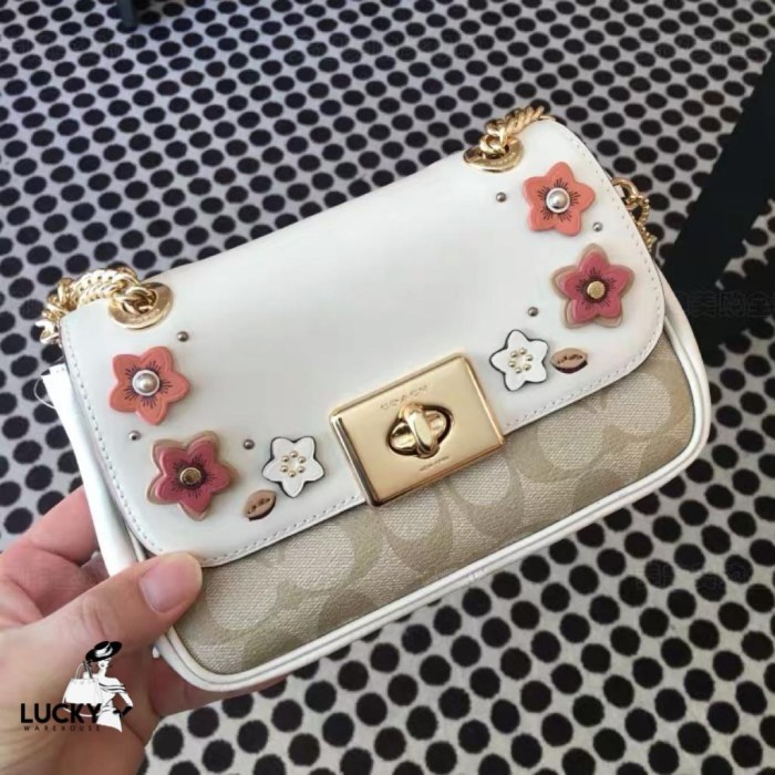 Coach Mini Cassidy Crossbody in Signature Floral Applique - Ori 100%