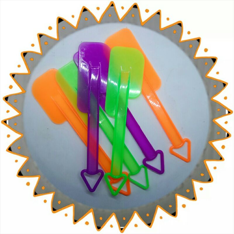 Spatula soletan kue warna transparant 12 pcs