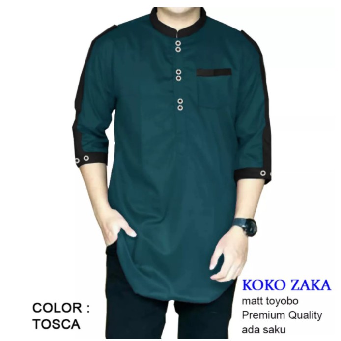 4 Size,7 Warna KOKO ZAKA,Baju Koko Muslim Pria Terbaru,Terkini dan Terlaris