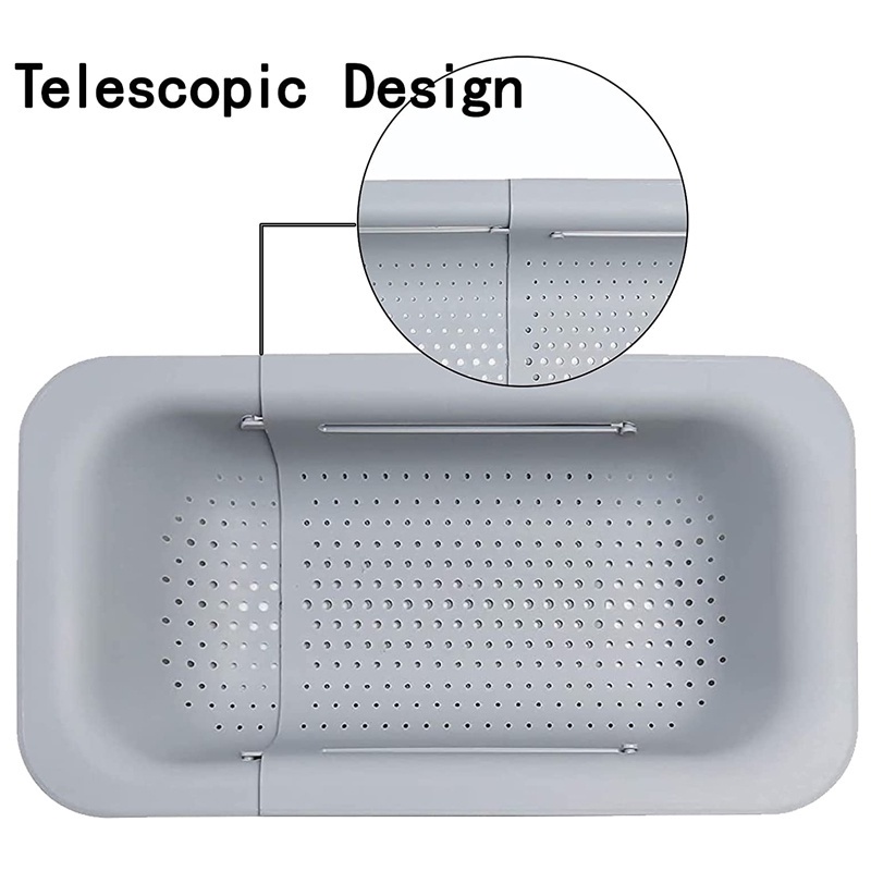 Keranjang Saringan Pembersih Buah Dan Sayuran Model Lipat Expandable Untuk Wastafel Dapur