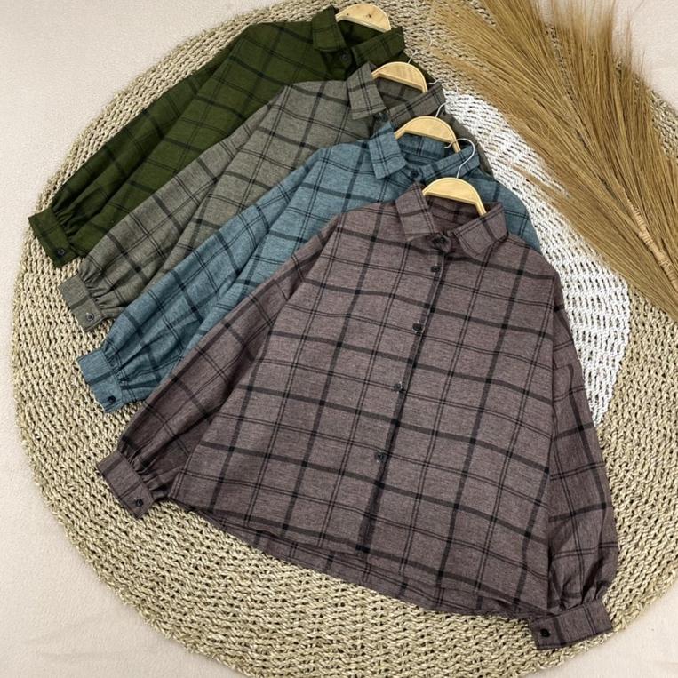 [Om31au22в] MYSHIRT 169 | Shirt Flannel Oversize | Kemeja Flanel Wanita | Tartan Shirt Flanel Oversi
