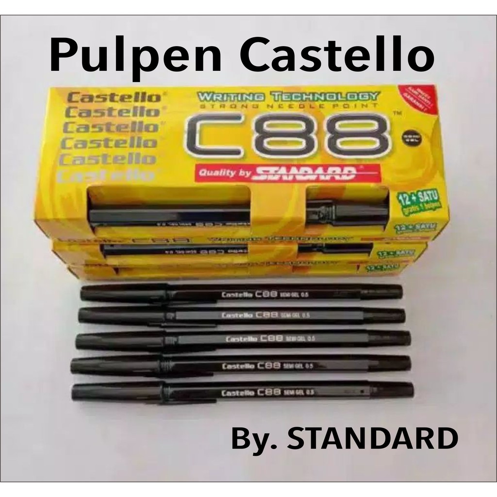 

Pulpen Standar Castello 12 + 1 ( 1 Lusin + 1 Pcs )