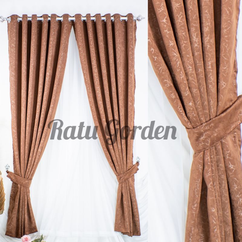 Gorden polos embos mewah murah/Gorden jendela panjang 1 mtr/Gorden pintu tengah promo/Gorden pintu k
