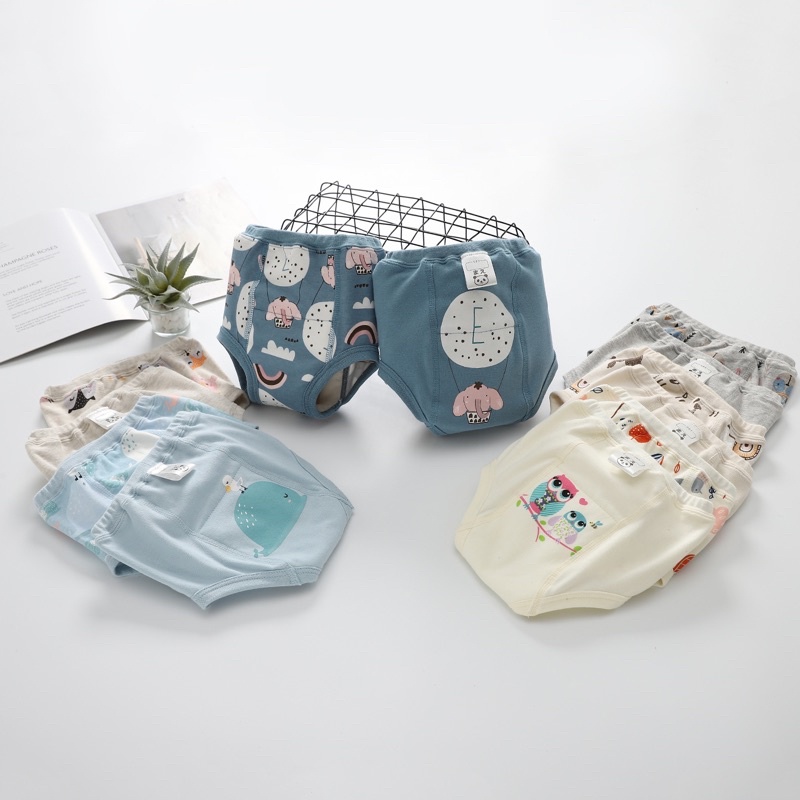 Celana Dalam Tatur Popok / Cloth Diaper Diapers Clodi Training Pants Pipis Bayi Anak Baby 6 layers / Celana Dalam Popok Latihan Pipis toilet Training Pants Cloth Diaper Cover Clodi Bayi Baby Anak / Celana Dalam Toilet Training Pants