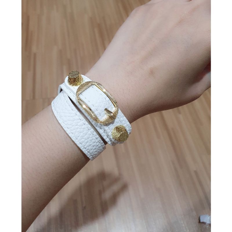 Gelang Kulit Premium Quality Model lilit Anti karat anti alergi Gs0029