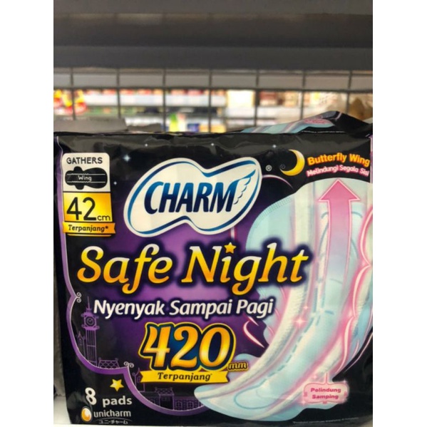 CHARM PEMBALUT SAFE NIGHT 8S WING 42CM