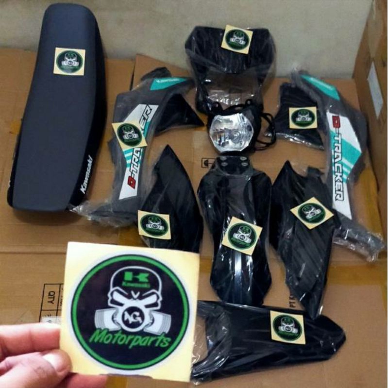 Full cover body set KLX Dtracker new abu grey hitam 150 BF Original Kawasaki