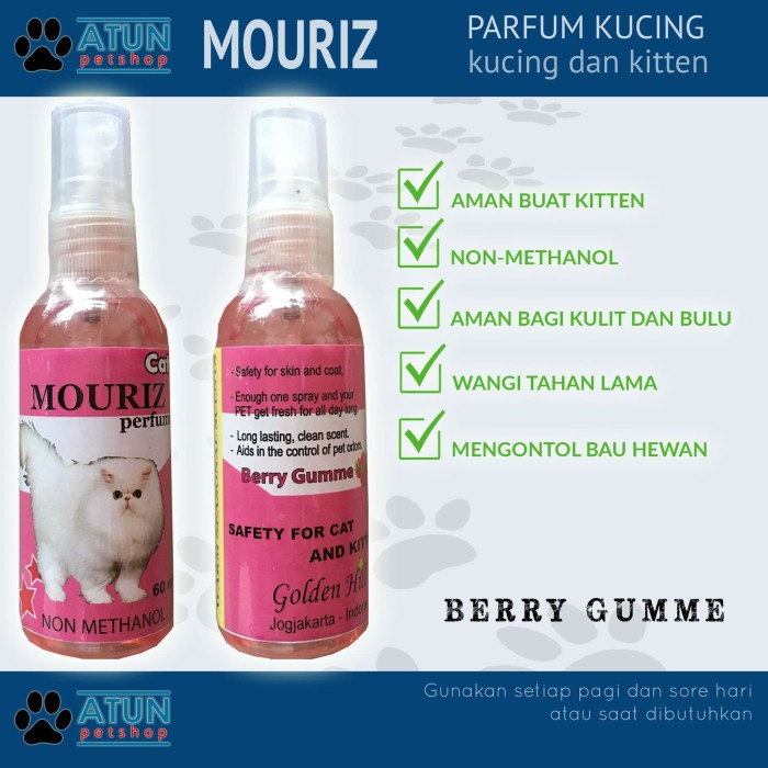 Jual Kucing Shampoo Parfum Kucing Mouriz Berry Gumme Shampoo Kucing