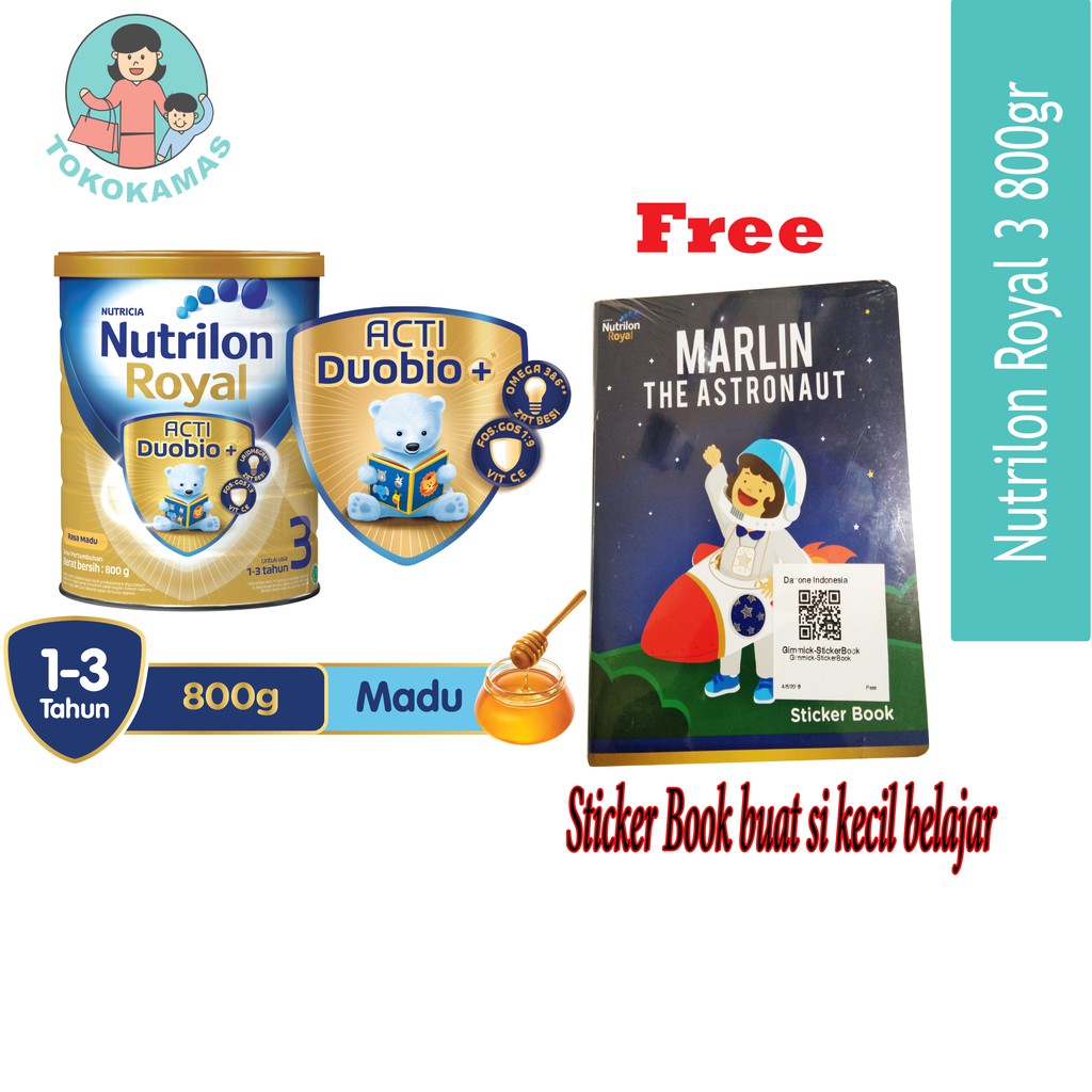 Beli Nutrilon Royal 3 Vanila 800gr dapat gimmick free sticker book