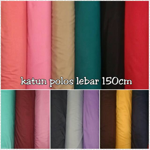Kain Katun Polos Lebar 150cm Shopee Indonesia
