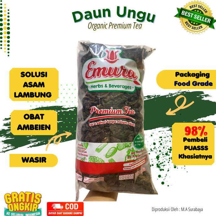 

[COD] Daun Ungu Kering 1kg GRADE A / Wungu /Obat Wasir /Obat Lambung Herbal [COD]