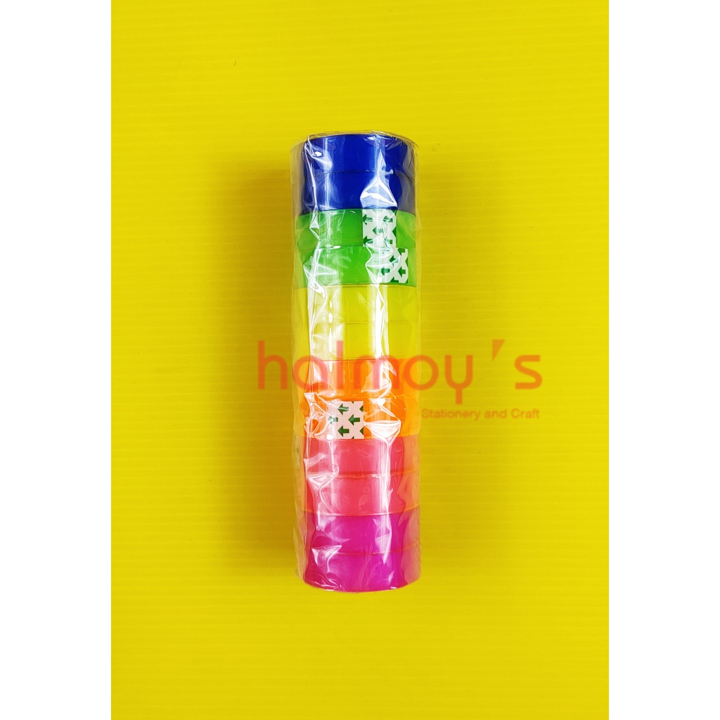 

ISOLASI / LAKBAN KADO FANCY WARNA POLOS 1/2 INCI ( 1 X 10 )