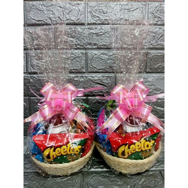 PAKET SNACK ULANG TAHUN ANAK KERANJANG BAMBU / PARCEL MINI ULTAH / BINGKISAN HADIAH / PAKET BINGKISA