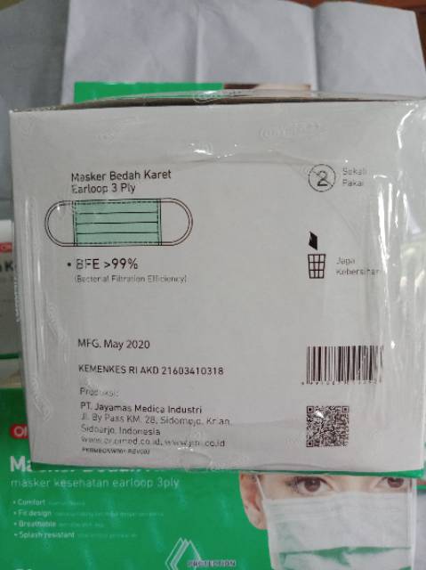 Masker Medis Onemed / Masker Bedah Karet onemed 3 ply Earloop isi 50 pcs