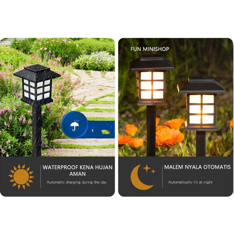 Lampu Taman Solar Tenaga Surya Lampu Taman Tancap Garden Lamp KOTAK